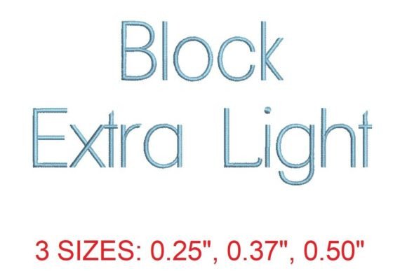 Review: Block Extra Light Embroidery Font