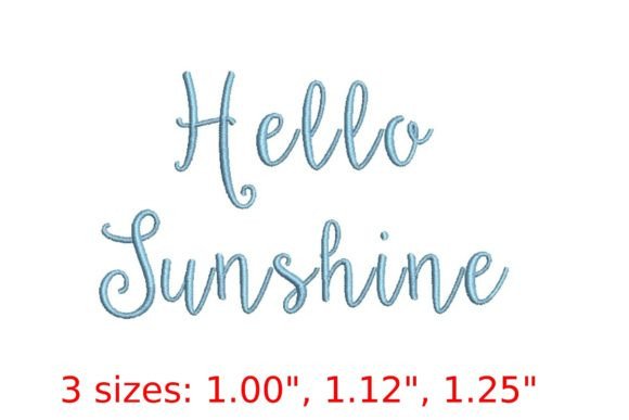Review: Hello Sunshine Embroidery Font for Gifts