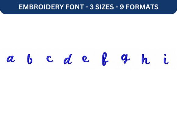 Reviewing Marketing Script Font Lower a to I for Embroidery