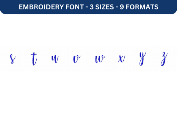 Reviewing Melany Script Font S-Z for Embroidery